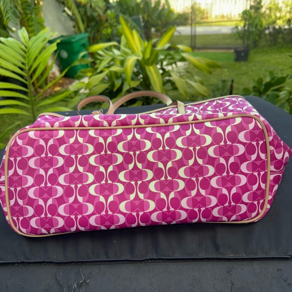 NWT Authentic COACH PRK DREAM C TOTE BAG in Magenta & Tan Incl Dust Bag - Picture 10 of 12